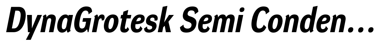 DynaGrotesk Semi Condensed Bold Italic